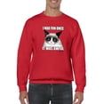 thumbnail image 1 of Furry Grumpy Cat Sweatshirt Men -T-Line Designs, Male 5X-Large, 1 of 4