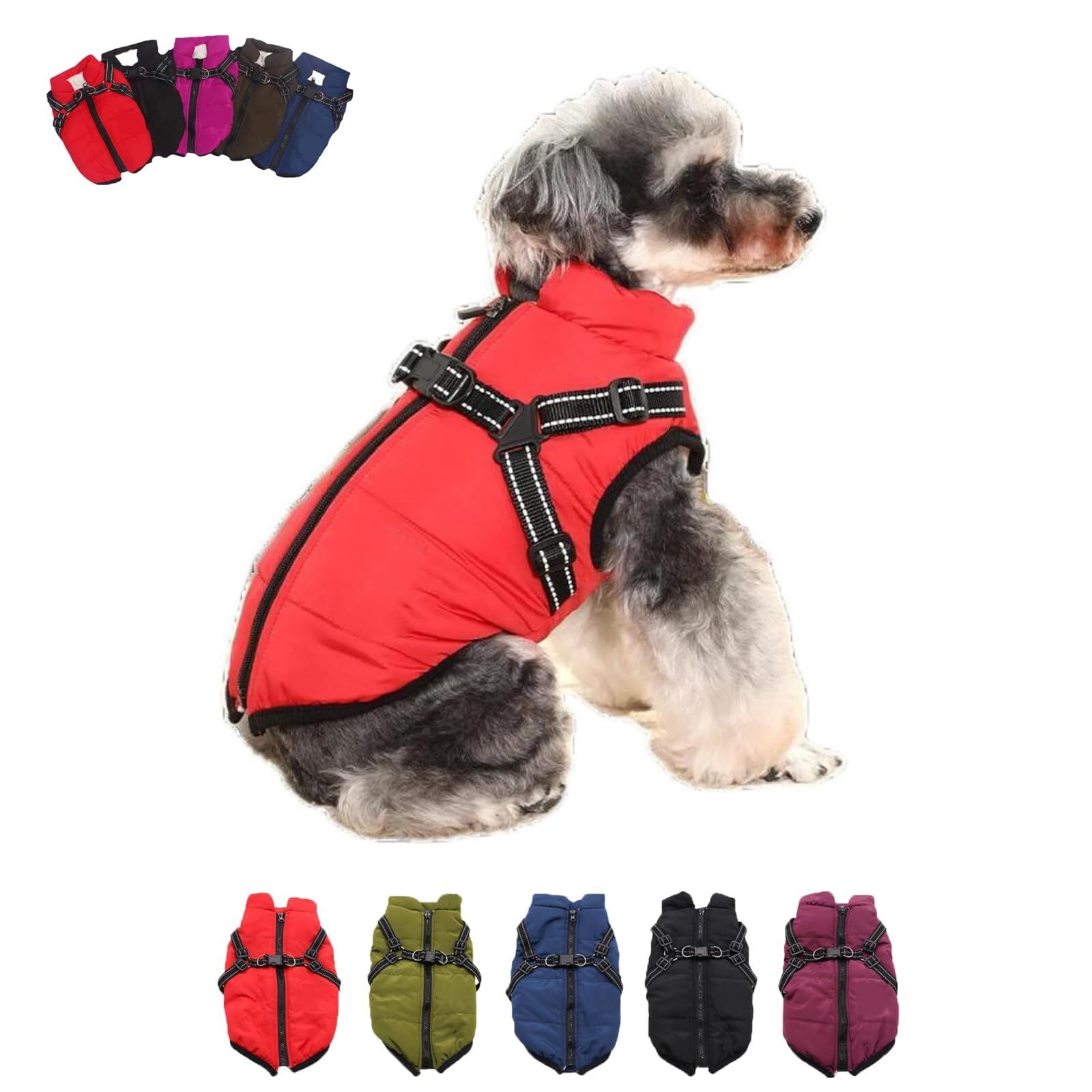 Norbi Dog Winter Coat RED Kurgo North Country Winter Dog Coat With