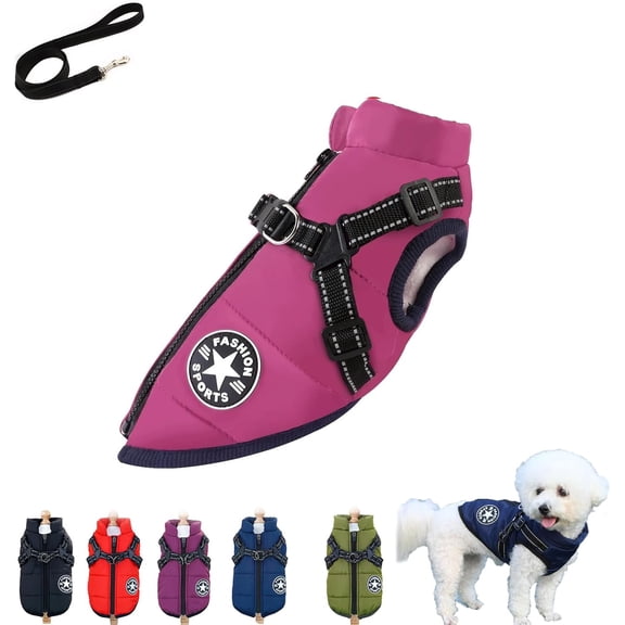 Furry King Dog Winter Coat,Furryking 3 in 1 Winter Jacket for Dogs,Waterproof Windproof Dog Jacket