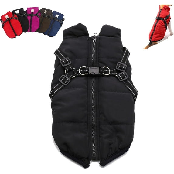 Furry King Dog Winter Coat,Winter Dog Jacket, Waterproof Windproof Dog Snow Jacket with Zipper, 3 in 1 Winter Jacket for Dogs