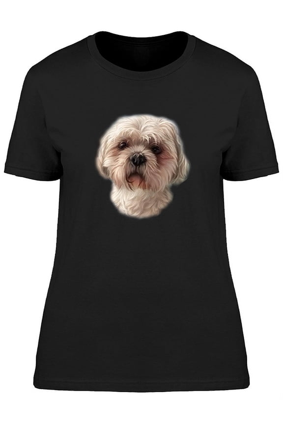 Furry Maltipoo Dog T-Shirt Women -Image by Shutterstock, Female Large