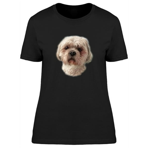 Furry Maltipoo Dog T-Shirt Women -Image by Shutterstock, Female Large