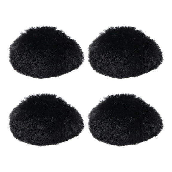 Furry Microphone Windscreen Mic Cover Windshield for Microphone Black