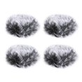 thumbnail image 1 of Uxcell 4 Pack Furry Microphone Windscreen Mic Cover Windshield for Musical Instruments Voice-overs Black, 1 of 7