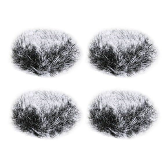Uxcell 4 Pack Furry Microphone Windscreen Mic Cover Windshield for Musical Instruments Voice-overs Black