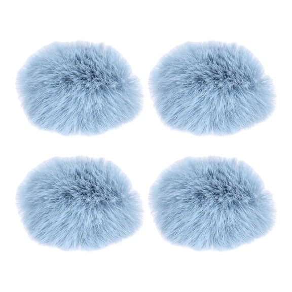 Furry Microphone Windscreen Mic Cover Windshield for Microphone Light Blue