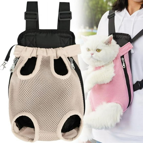 Furry Pawsy Carrier, Furry Pawsy Cat Carrier, Furry Pawsy Cat Backpack, Pet Travel Carrier, Dog Cat Backpack Carrier for Hiking Cycling, Comfortable Shoulder Straps, Adjustable
