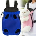 thumbnail image 1 of Furry Pawsy Carrier, Furry Pawsy Cat Carrier, Furry Pawsy Cat Backpack, Pet Travel Carrier, Dog Cat Backpack Carrier for Hiking Cycling, Comfortable Shoulder Straps, Adjustable (Blue, XL), 1 of 8