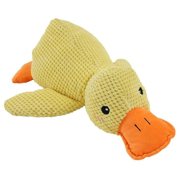 Furry Plush Duck Shape Dog Quack Chewing Toy Safe Toy with Rattle Sound Toy Gift for Kitten Rattle Sound