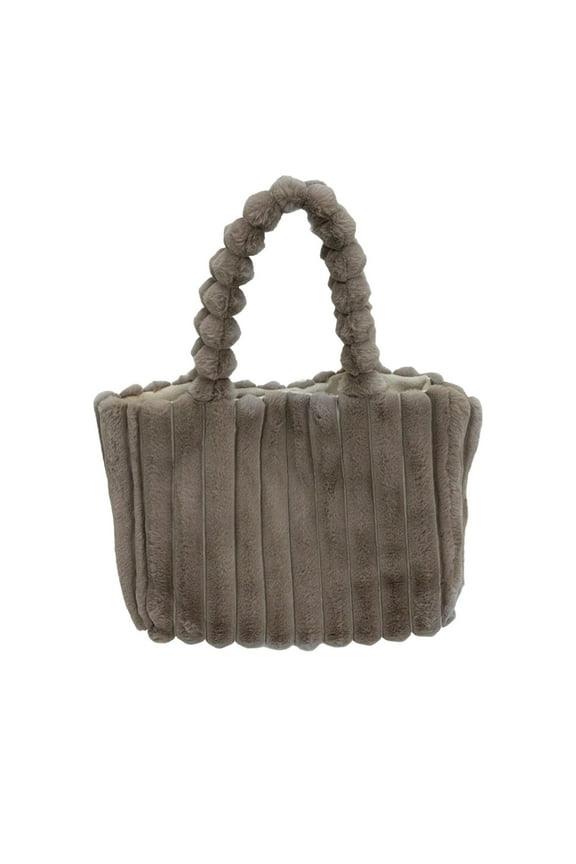 Furry Purse Fluffy Tote Bags for Women Winter Faux Fur Bag Fuzzy Purses and Handbags