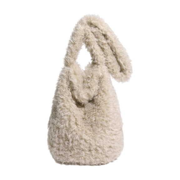 Furry Purse Winter Fluffy Bags for Women Fuzzy Tote Bag Handbags Faux Fur Bag Fluffy Shoulder Crossbody Bag Fluffy Tote Bag Large Fur Purses Furry Shoulder Handbag Plush Bags