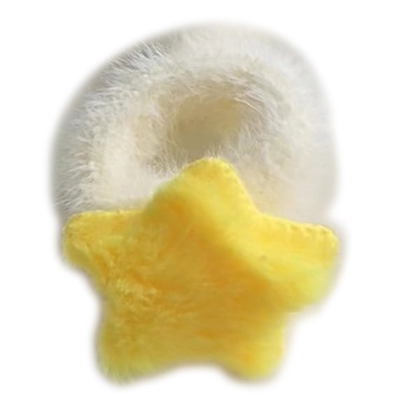 Furry Star Hair Tie for Women Ponytail Holder Cute Scrunchies Colorful Theme Furry Hair Rope Hair Tie