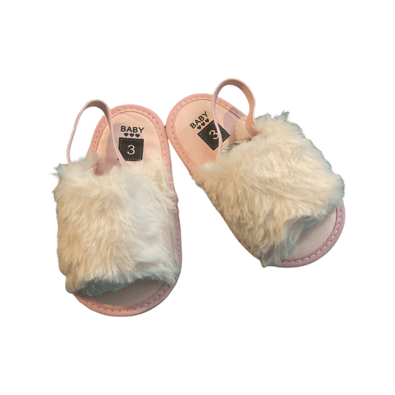 Furry Strapped Sandals