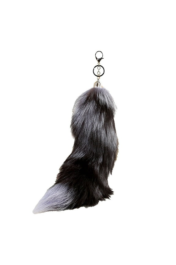 Furry Tail Keychain Hanger - Plush Fabric, Versatile Use & Lightweight, for Bags, Purses and Key Decoration