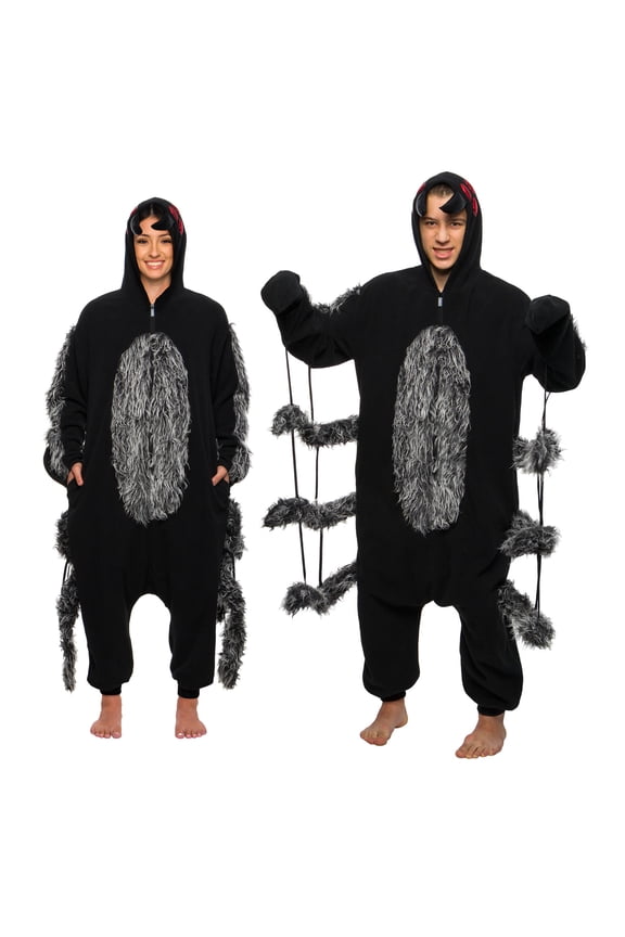 Furry Tarantula One Piece - Spider Costume (Medium, Black)