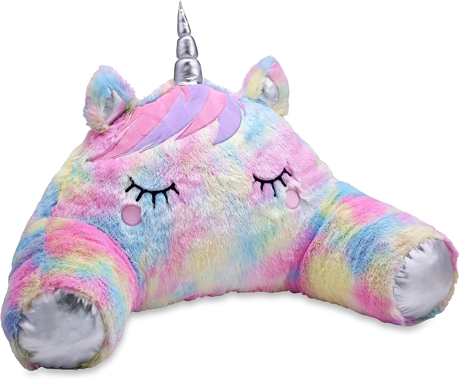 Furry Unicorn Backrest Lounge Pillow Big Backrest Pillow with Arms