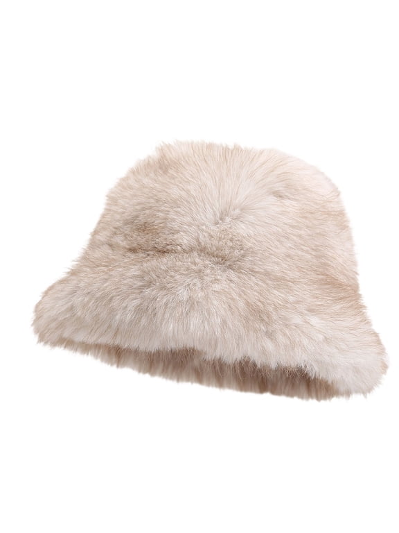 Furry Ushanka Head Wrap Furry Bear Soft Thicken Hat for Women Outdoor Wear Winter Sports Cycling Skiing