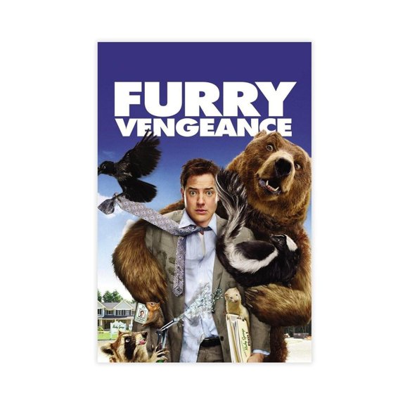 Furry Vengeance Movie Poster Classic Art Deco 2 Canvas Poster Wall Art Decor Print Picture Paintings for Living Room Bedroom Decoration