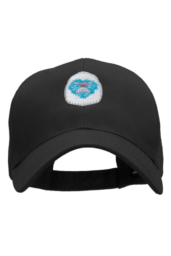 Furry Yeti Embroidered Low Profile Cotton Cap - Black OSFM