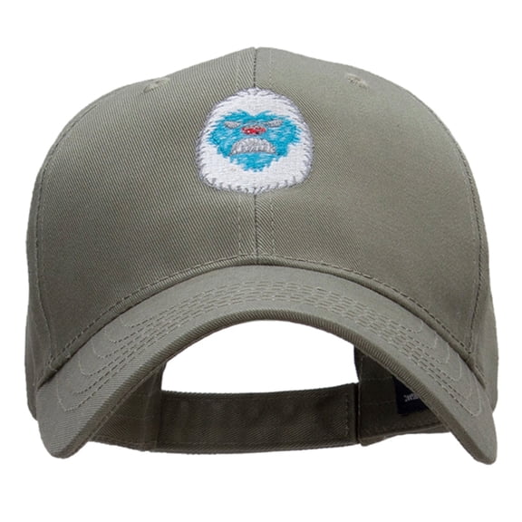 Furry Yeti Embroidered Low Profile Cotton Cap - Olive OSFM