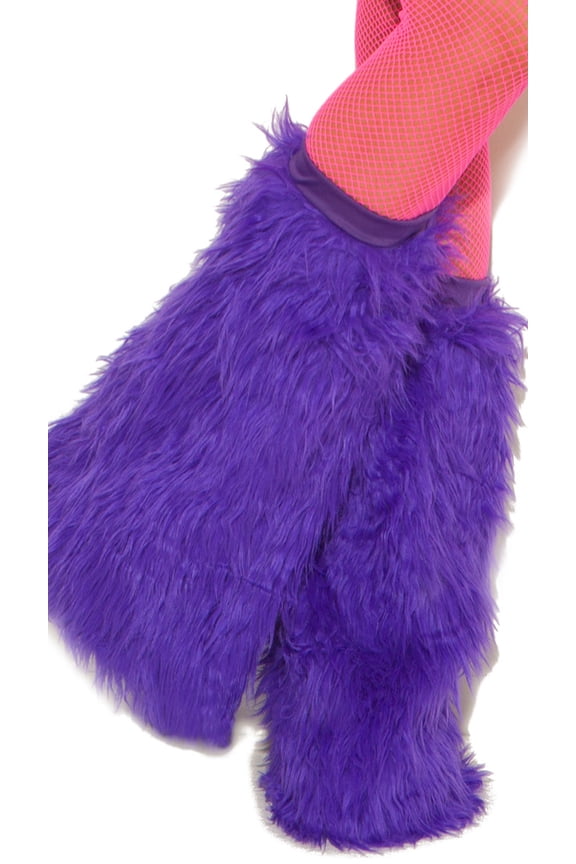 Furry boot covers - Color - Neon Purple - Size - One Size