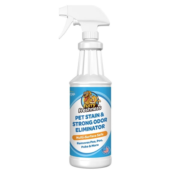 FurryFreshness Premium Pet Stain & Odor Remover - Removes Urine, Poop, Bloom, & More - 32oz