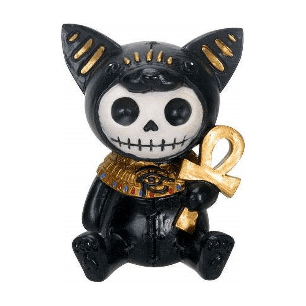 Furrybones Bastet Figurine - Cute Skeleton Cat Egyptian Resin Statue - View #14