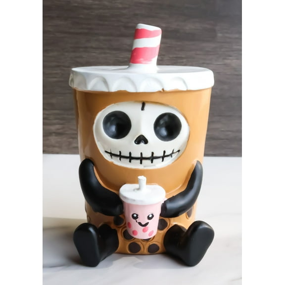 Furrybones Bobby The Bubble Tea Drink Boba Pearls Skeleton Furry Bone Figurine