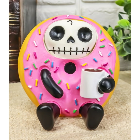 Furrybones Donatsu Strawberry Sprinkles Donut Milk Skeleton Furry Bones Figurine
