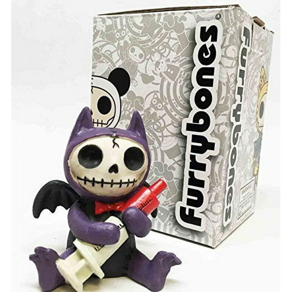 Furrybones Flappy Purple Bat Doctor Syringe Skeleton Monster Ornament Figurine