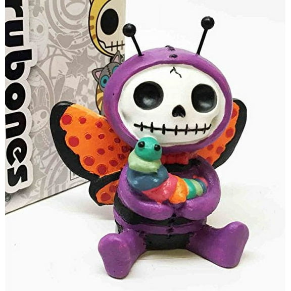 Furrybones Flutters Butterfly Caterpillar Skeleton Monster Ornament Figurine