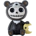 thumbnail image 1 of Furrybones Kuma Signature Skeleton in Brown Bear Costume with Crescent Moon, 1 of 2