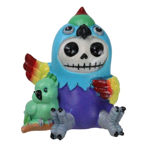 Furrybones Rio Polly The Blue Macaw Parrot Bird Skeleton Furry Bones Figurine