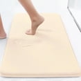 thumbnail image 1 of EVNELE Beige Memory Foam Bathroom Rugs, Super Soft Absorbent Bathroom Rugs Non Slip Bath Rug Runner for Shower Bathroom Floors, 20" x 32", 1 of 8