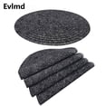 thumbnail image 1 of Furrygo Black Placemats Set of 4, Washable Woven Vinyl Round Place Mats for Kitchen Dinner Table, Anti-Slip Heat Resistant PVC Table Mats,Easy to Clean, 1 of 8