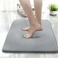 thumbnail image 1 of EVNELE Gray Memory Foam Bathroom Rugs, Super Soft Absorbent Bathroom Rugs Non Slip Bath Rug Runner for Shower Bathroom Floors, 20" x 32", 1 of 7