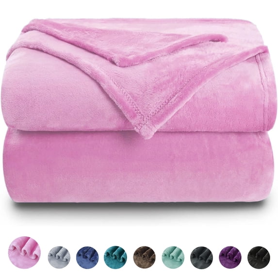 EVNELE Pink Throw Size Blankets, Fuzzy Lightweight Warm Throw Blanket for Couch, Sofa, Pet, Bed, 50 x 60 inch