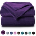 thumbnail image 1 of EVNELE Purple Queen Size Blankets, Fuzzy Lightweight Warm Throw Blanket for Couch, Sofa, Pet, Bed, 90 x 90 inch, 1 of 6