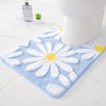 thumbnail image 1 of EVNELE Toilet Rugs U Shaped, Blue Toilet Mat Cute Daisy Contour Bath Rug, Thick Soft Machine Washable Toilet Carpet, Non Slip Bathroom Floor Mats Super Absorbent Microfiber Bath Rugs, 20"x24", 1 of 6
