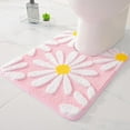 thumbnail image 1 of EVNELE Toilet Rugs U Shaped, Pink Toilet Mat Cute Daisy Contour Bath Rug, Thick Soft Machine Washable Toilet Carpet, Non Slip Bathroom Floor Mats Super Absorbent Microfiber Bath Rugs, 20"x24", 1 of 6