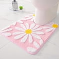 thumbnail image 1 of Sortora Toilet Rugs U Shaped, Pink Toilet Mat Cute Daisy Contour Bath Rug, Thick Soft Machine Washable Toilet Carpet, Non Slip Bathroom Floor Mats Super Absorbent Microfiber Bath Rugs, 20"x24", 1 of 6