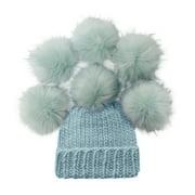 Furryvalley Faux Fur Pompom for knitting 6pcs DIY Crafts Fluffy Balls with Snap Fastener Removable 6 Inch Extra Large A5#