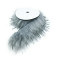 thumbnail image 1 of Furryvalley Faux Fur Trim Fox Fur Ribbon Craft Furry Stripe for Slippers Slides Fringe 2 Yards (Light Gray), 1 of 7