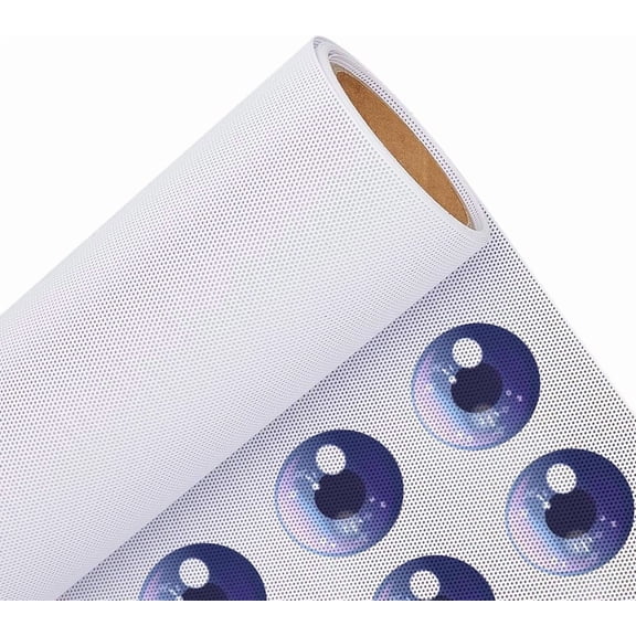 Fursuit Eye Mesh 78.7x11.8inch White PVC Plastic Net 0.45mm Thick Waterproof Printable Mesh for Furries Cosplay Props Fursuits Craft Making Hole: 0.8mm diy