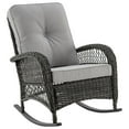 thumbnail image 1 of Furttuo Steel Rattan Outdoor Rocking Chair with Cushions, 1 of 5