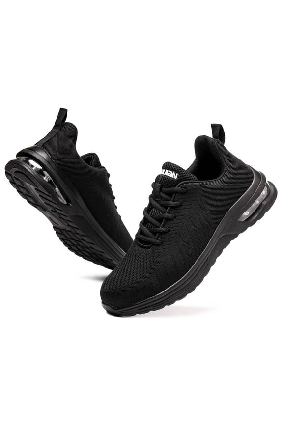 Safety Trainers Men's Steel Toe Cap Trainers for Women Lightweight Comfortable Safety Shoes Non Slip & Breathable Work Sneakers with Air Cushion
