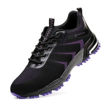 Furuian Steel Toe Shoes for Women Men Lightweight Safety Sneakers Slip Resistant Comfortable Work Shoes
