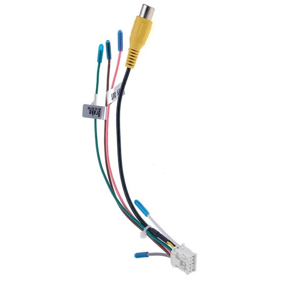Furulu 10 Pin Car RCA Rear View Camera Video Input Cable Adapter Wiring Connector