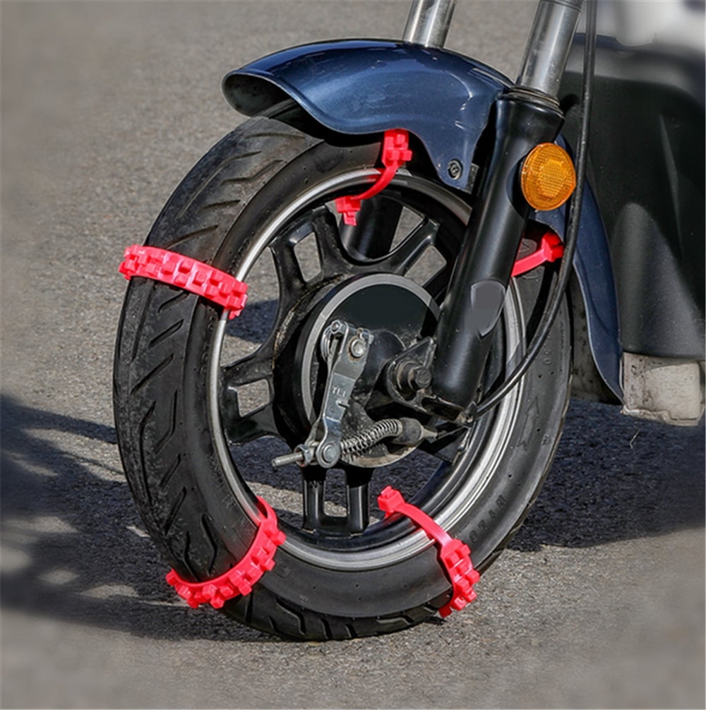 Baceyong Anti-skid Snow Chains Set Of 20, Emergency Snow Tire Chains For Any Tire Width 6.50-11.22in, Universal Adjustable Tire Wheel Chain Nylon Snow