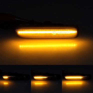 Smoked Sequential LED Side Marker Turn Signal Lights For BMW E46 Coupe Sedan Wagon